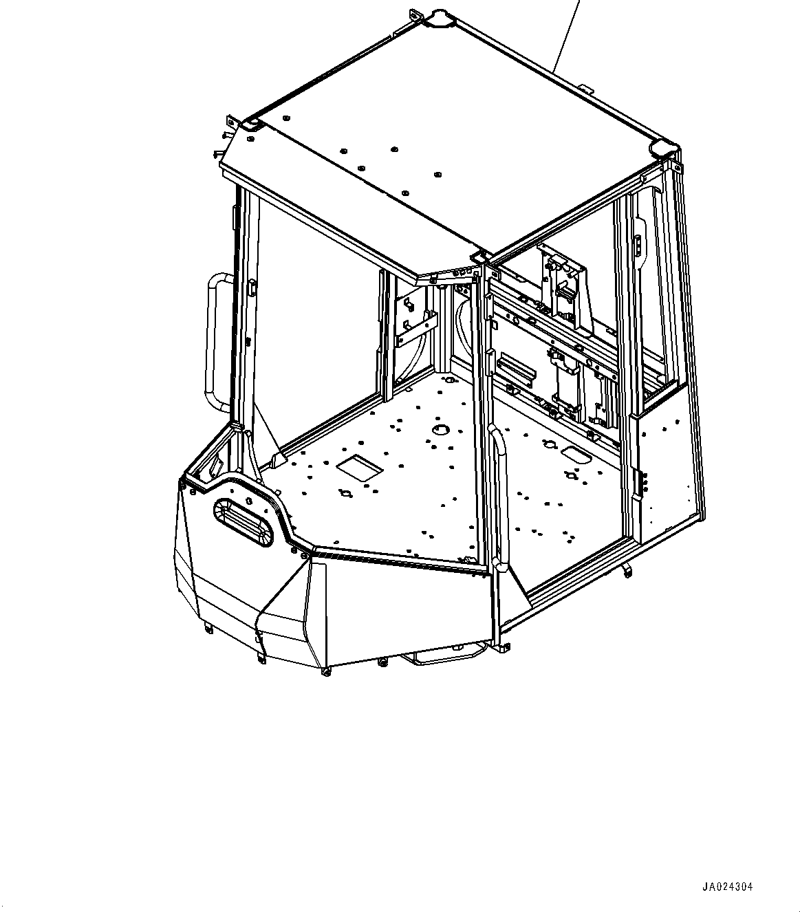 ROPS Cab Assembly, Both Side Sash Window,With KOMTRAX, 3G, North America 419-925-6530 KOMATSU
