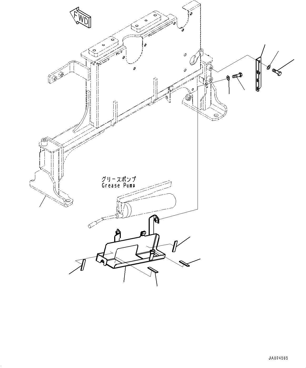 Frame(Komatsu Diesel Particulate Filter (KDPF) and SCR Assembly,Frame,With Engine Oil Pan and Coolant Heater) (419-Z93-6130) KOMATSU