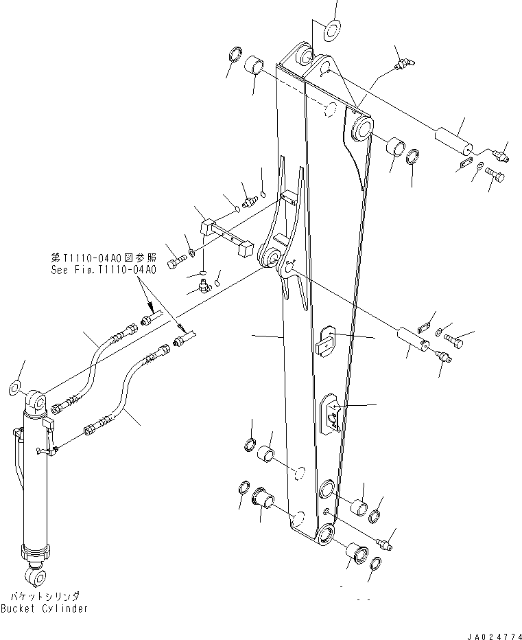 Рукоять в сборе 21W-943-0140 KOMATSU