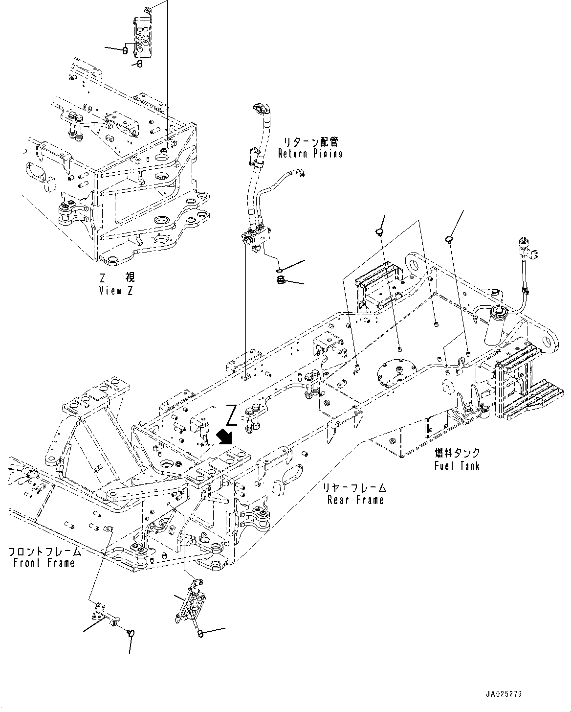 Bracket(Hydraulic Piping,Priority Valve Piping,With ROPS Cab, Low Height, Slide Window) (23H-60-12281) KOMATSU