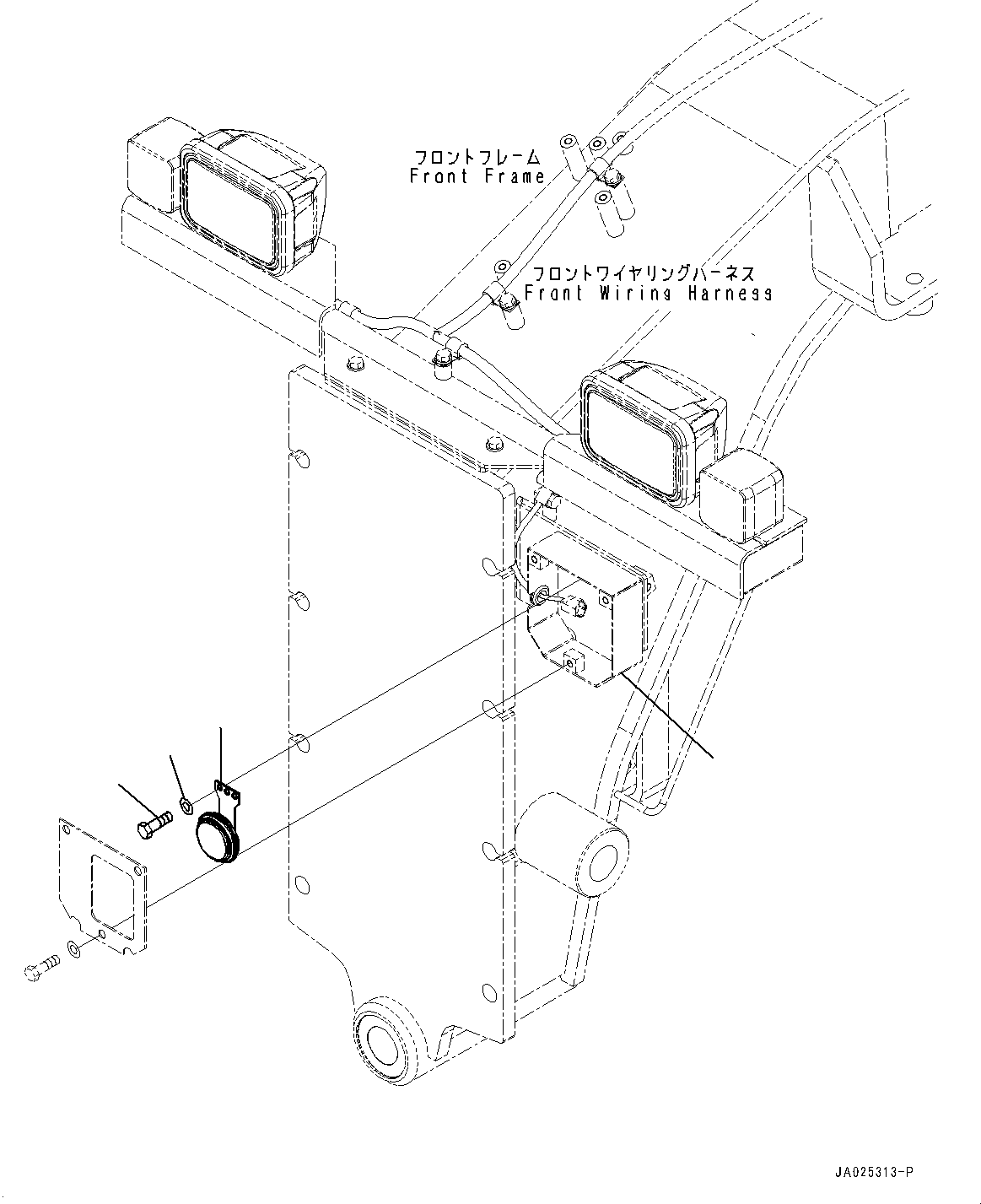 Bracket(Electric Wiring Harness,Headlamp,For India CMVR Regulation Arrangement) (23H-06-11550) KOMATSU