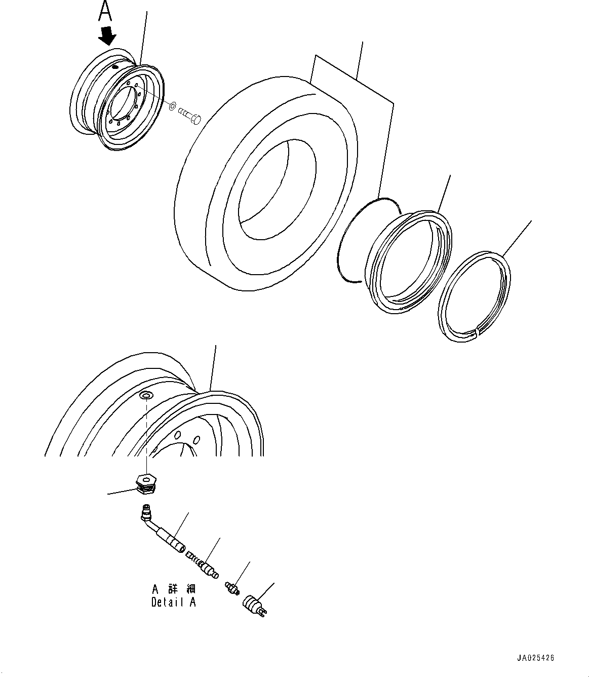 Tire and Rim Assembly 234-30-81150 KOMATSU
