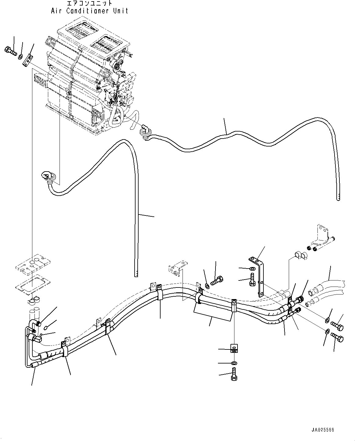Hose(Air Conditioner Compressor Mounting and Piping,Piping and Mounting,With Air Conditioner) (417-S62-5230) KOMATSU