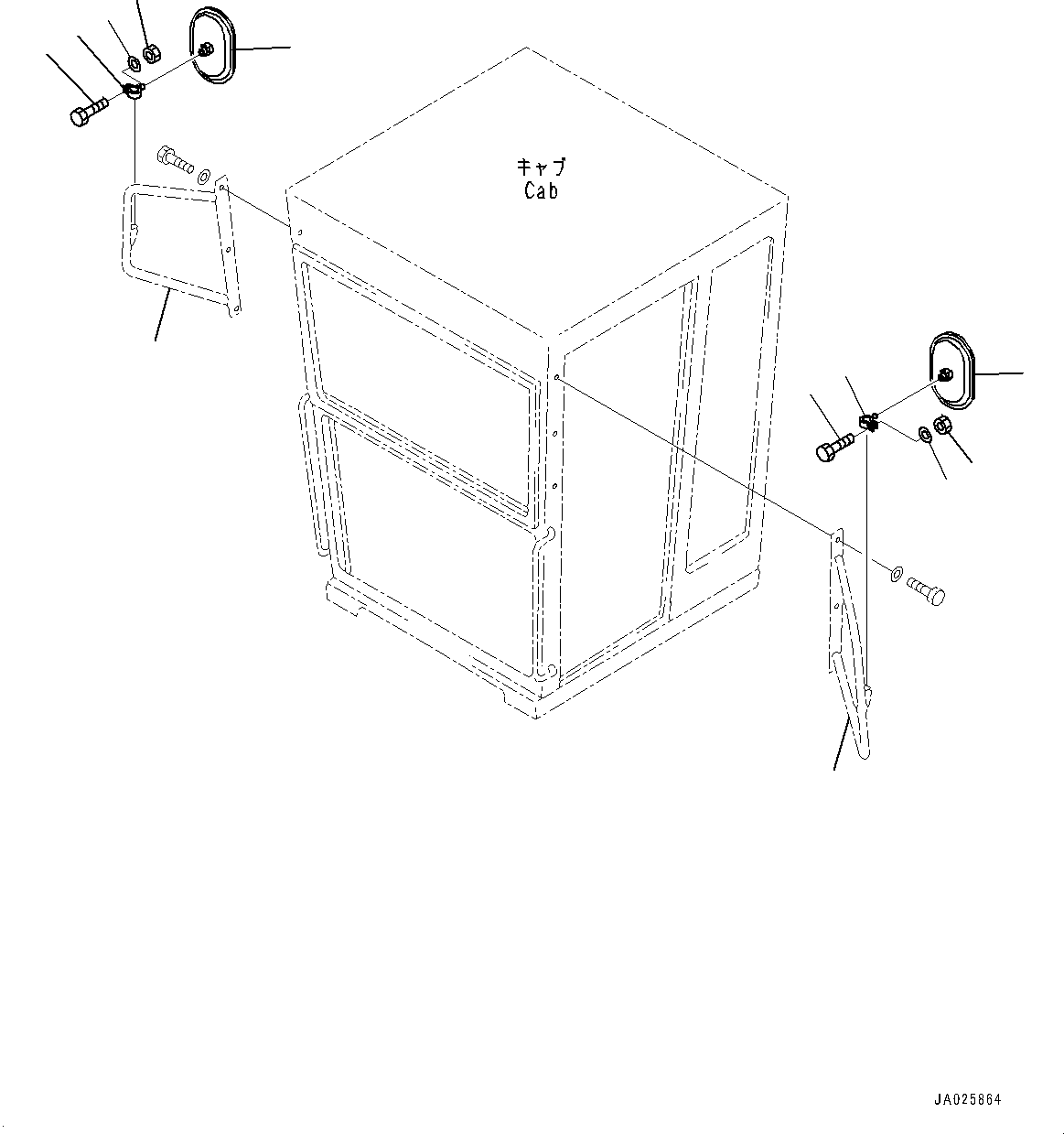 Bracket(Operator's Cab,Rearview Mirror) (235-950-1330) KOMATSU