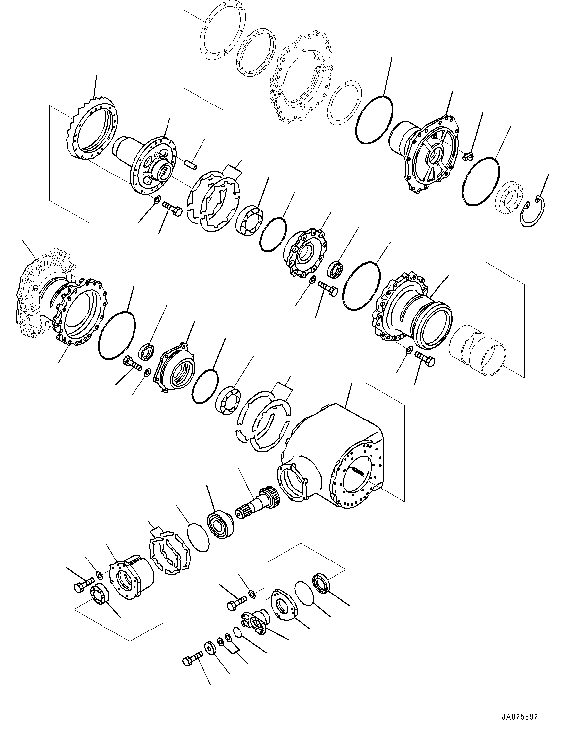 Бортовой редуктор в сборе 23B-22-14010 KOMATSU