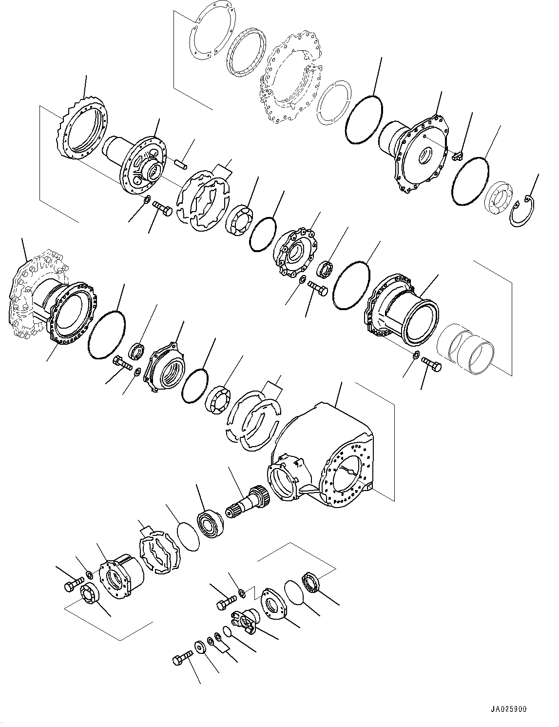 BEVEL GEAR ASS'Y 23B-22-21100 KOMATSU