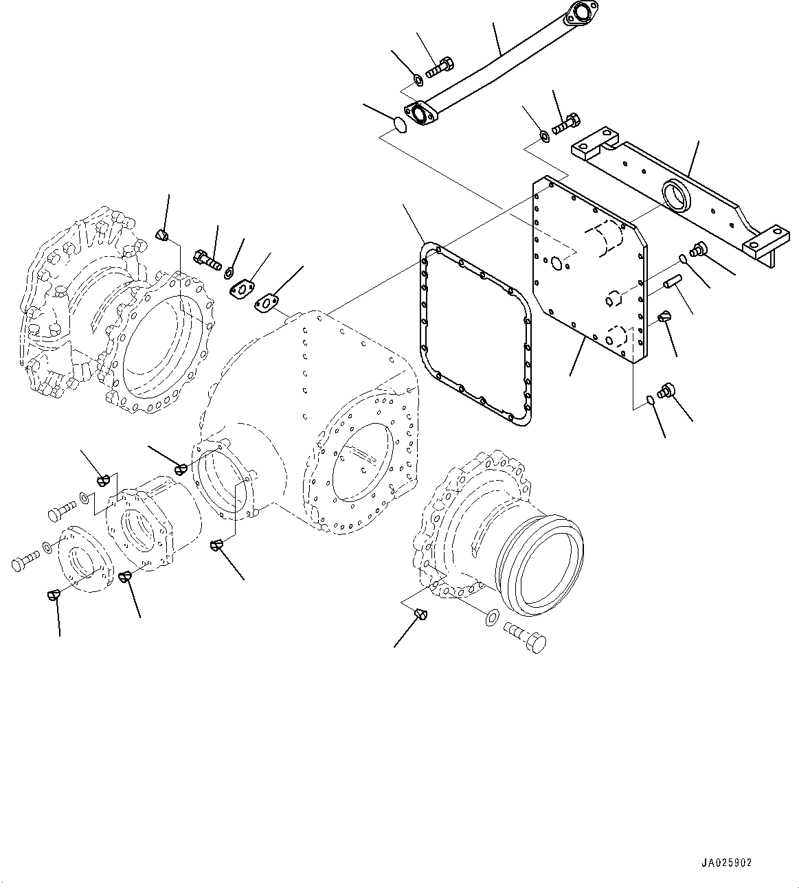 Final Drive Assembly, Non-spin Differential,Provision For Ripper 23B-22-21010 KOMATSU