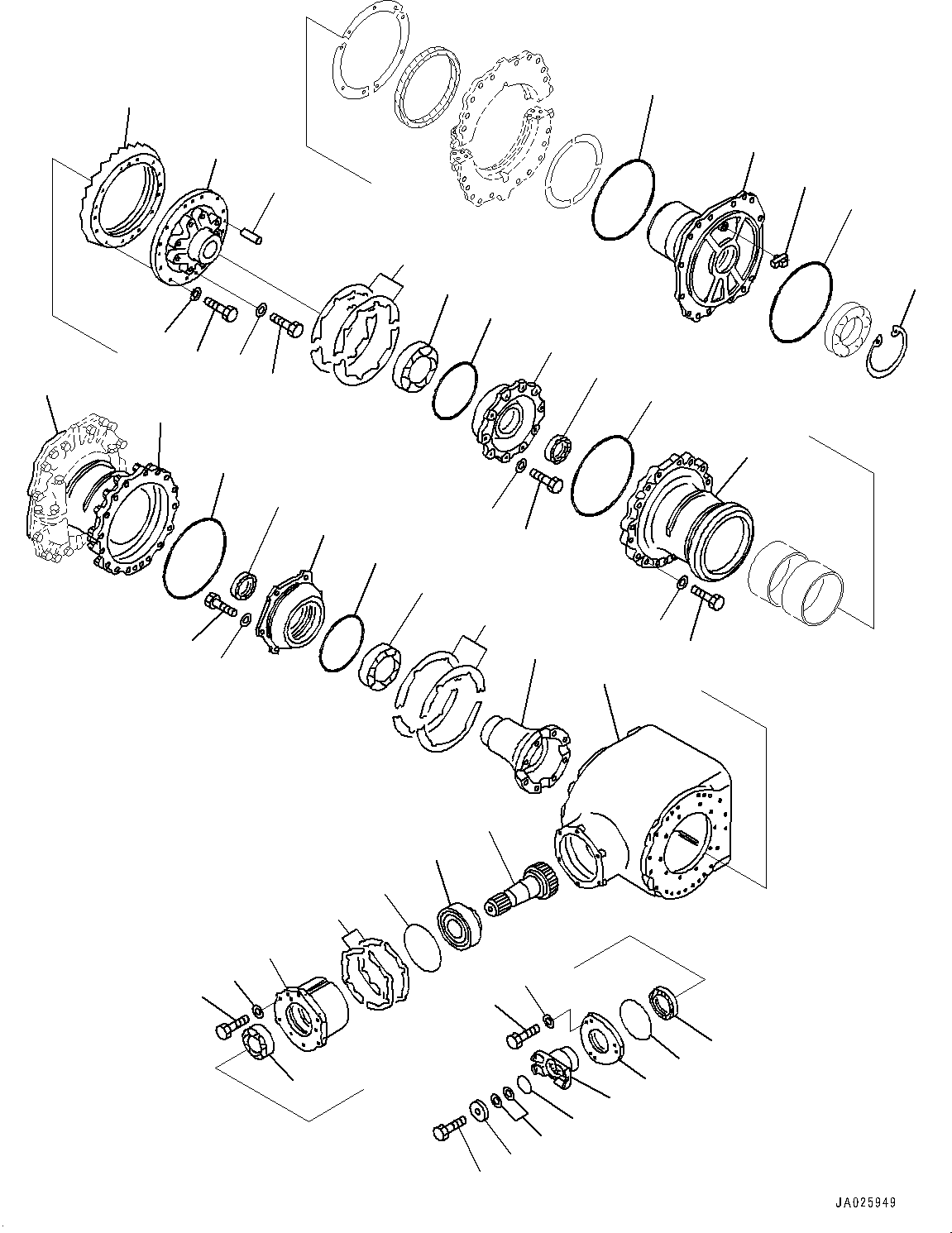 Final Drive Assembly, Non-spin Differential 23B-22-11010 KOMATSU