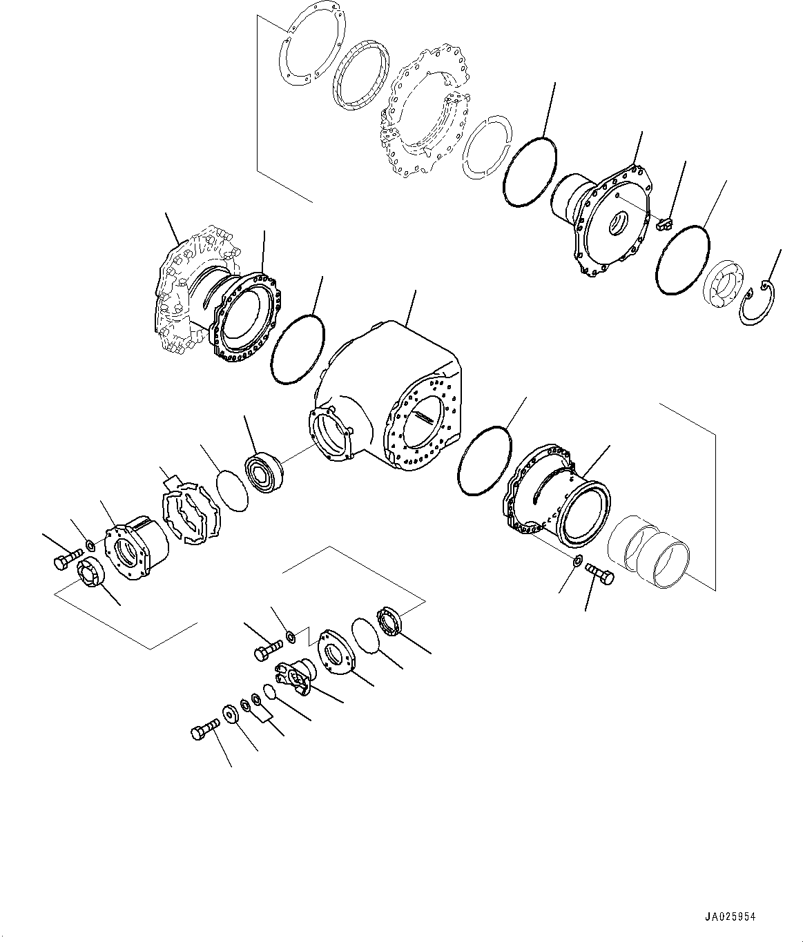 Final Drive Assembly, Wet Type Disc Brake, Differential Lock Type,Provision For Ripper 23B-22-22010 KOMATSU