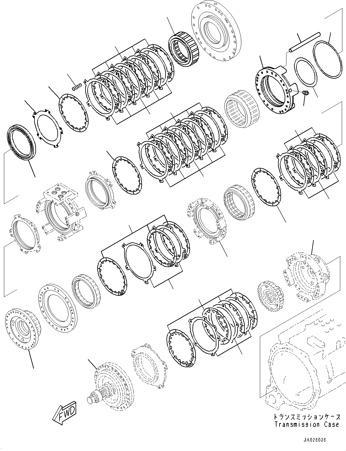 Carrier(Transmission,Low and High Speed Clutch) (23B-15-12340) KOMATSU