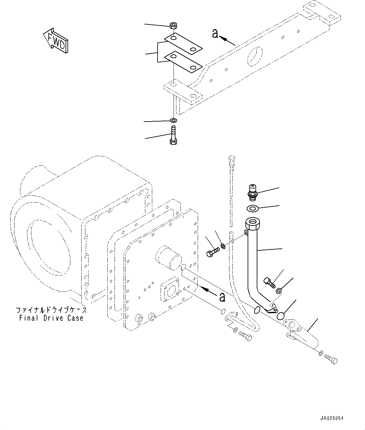 Трубка 23B-22-22180 KOMATSU