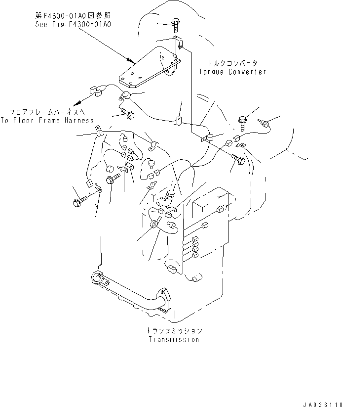 WIRING HARNESS,TRANSMISSION 421-06-22170 KOMATSU