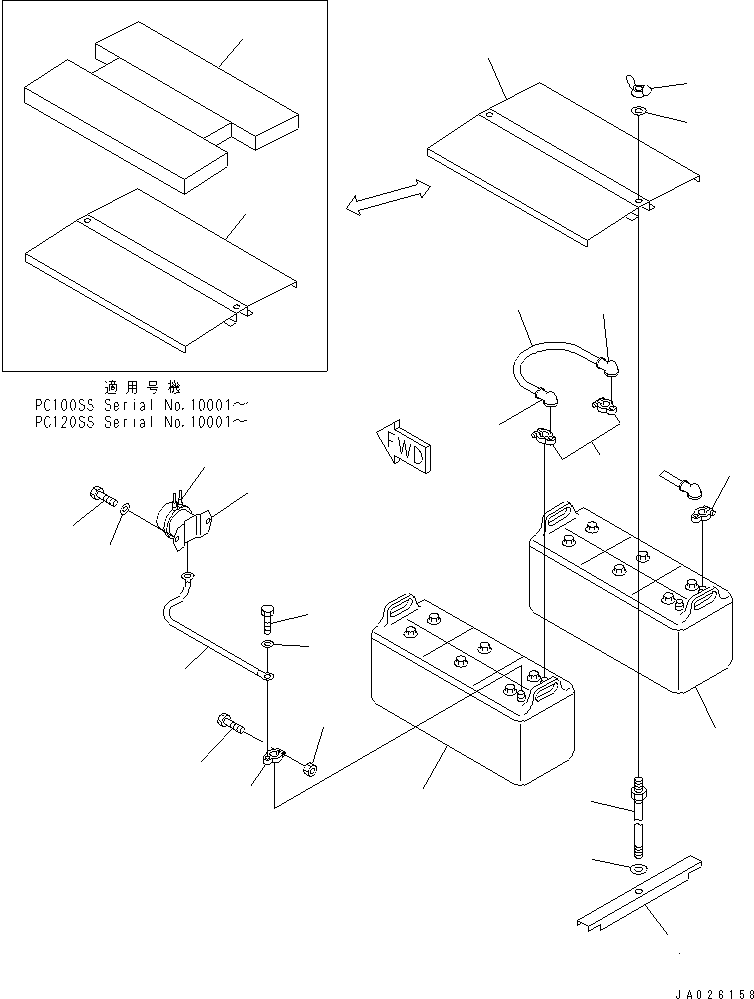 Кабель 08028-12015 KOMATSU