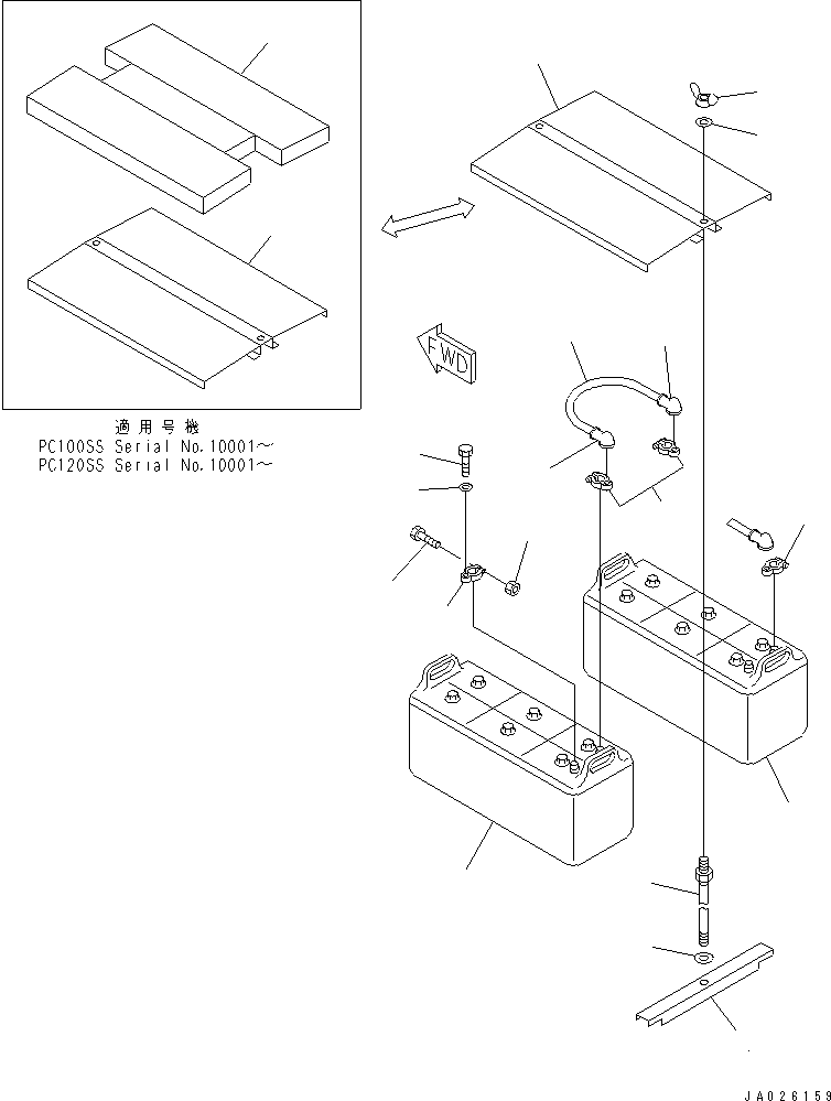 Кабель 08028-13015 KOMATSU