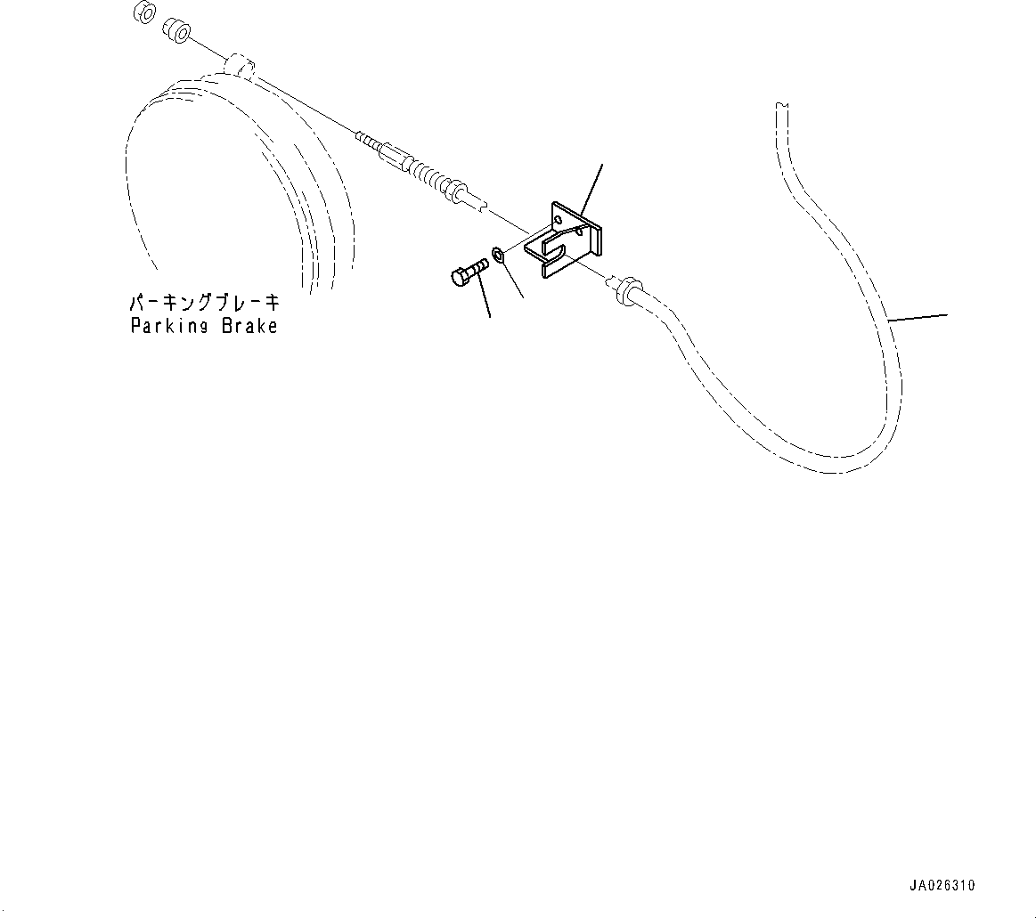 Cable(Floor Frame,Parking Brake Lever) (23A-43-15120) KOMATSU