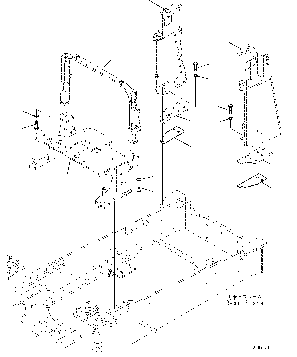 Bracket(Hood,Side Panel) (423-54-61822) KOMATSU