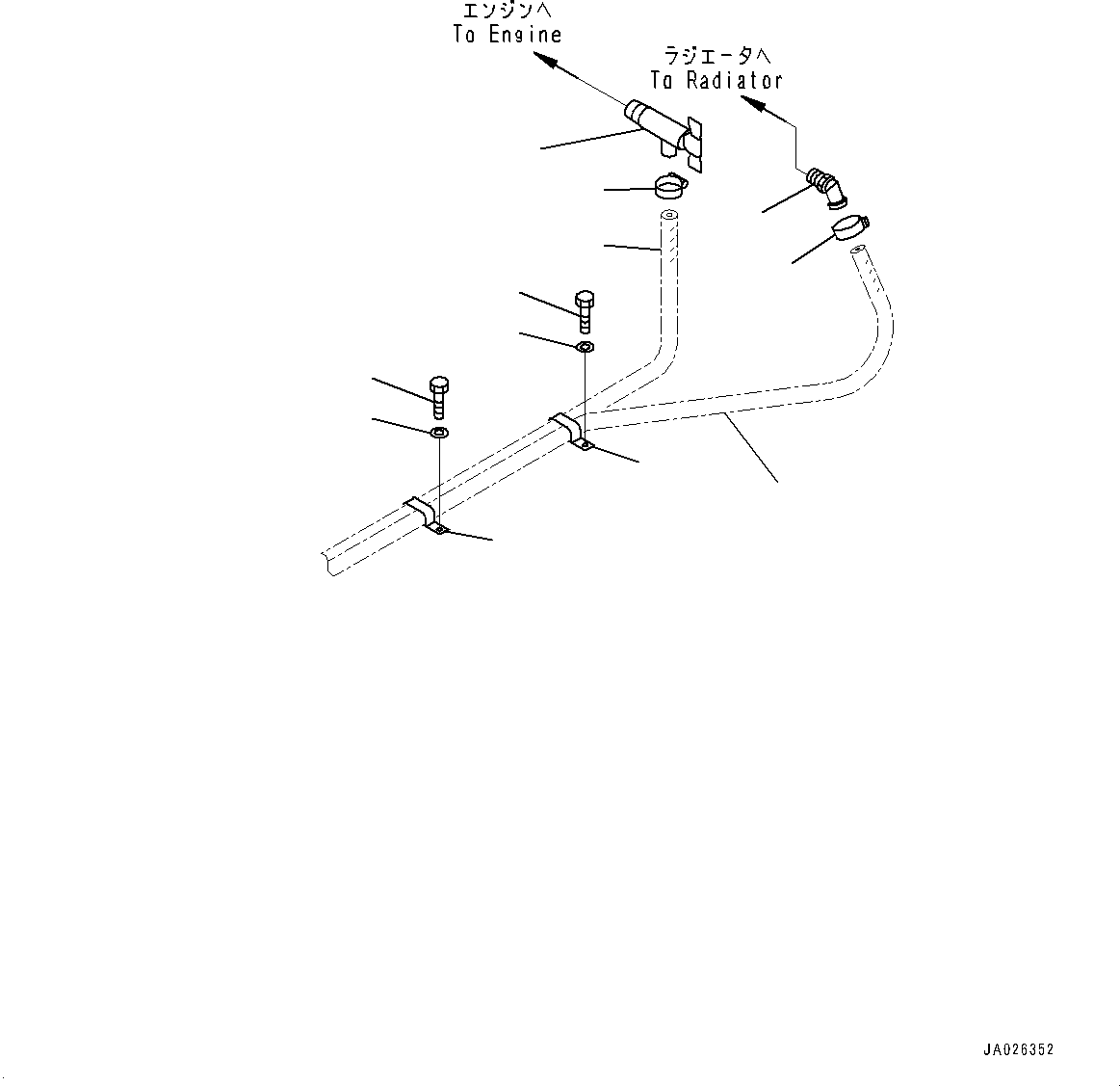 Hose(Floor Frame,Air Conditioner Piping) (09483-00533) KOMATSU