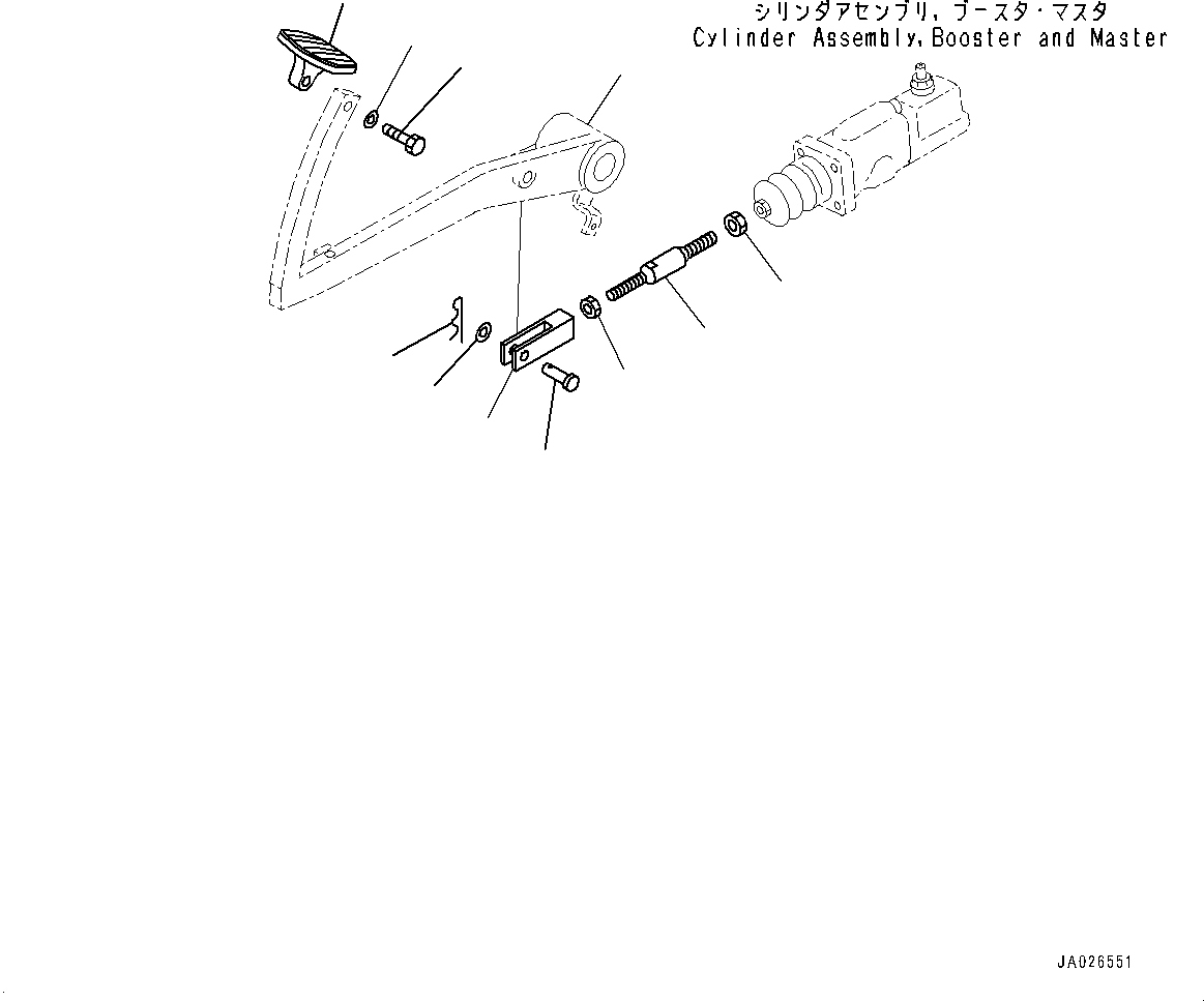 Lever(Floor Frame,Brake Pedal Lever) (23A-43-13161) KOMATSU
