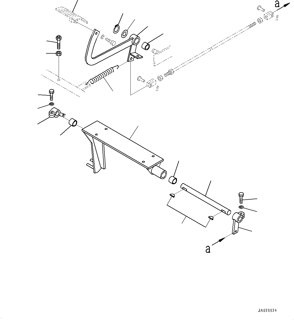 Pedal(Floor Frame,Inching Pedal) (23A-45-12180) KOMATSU