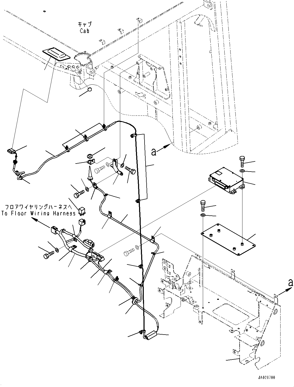 Кронштейн (кабина ROPS, электрооборудование) (423-06-42622) KOMATSU