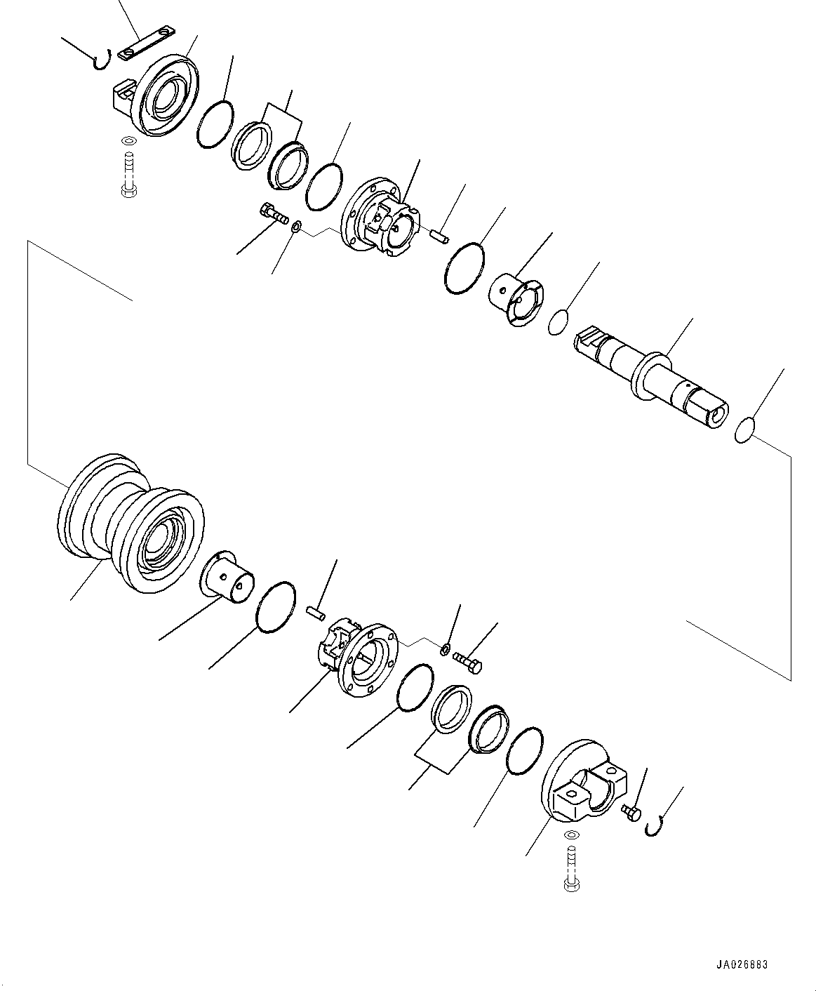 Track Roller Assembly, Single Flange 12Y-30-01021 KOMATSU