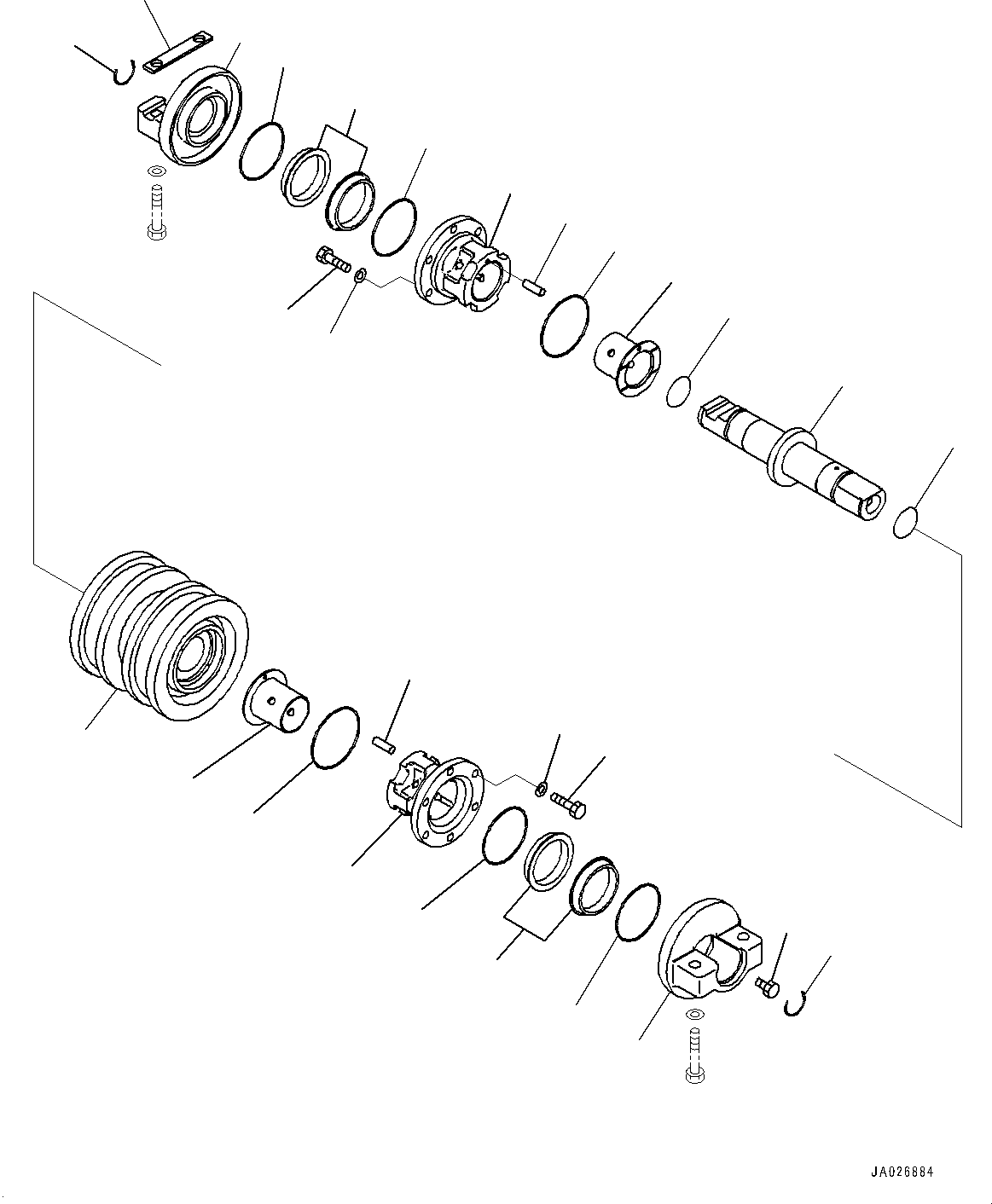Track Roller Assembly, Double Flange 12Y-30-01031 KOMATSU