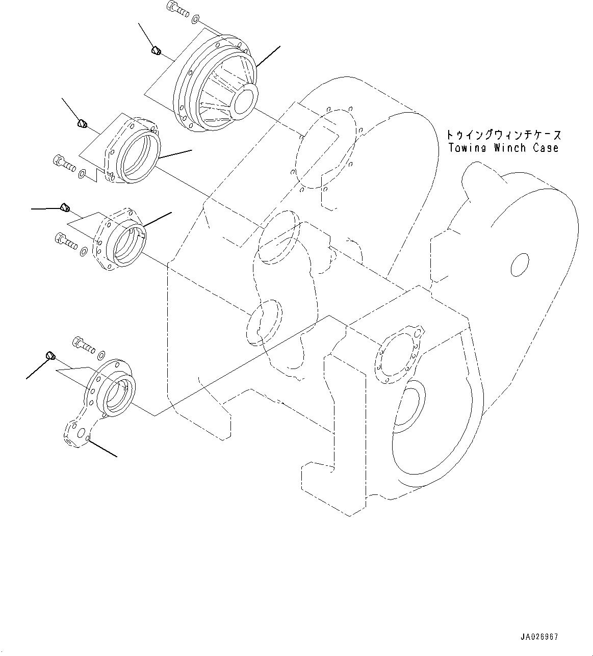 Cover(Towing Winch,Gear Shaft) (134-960-1650) KOMATSU