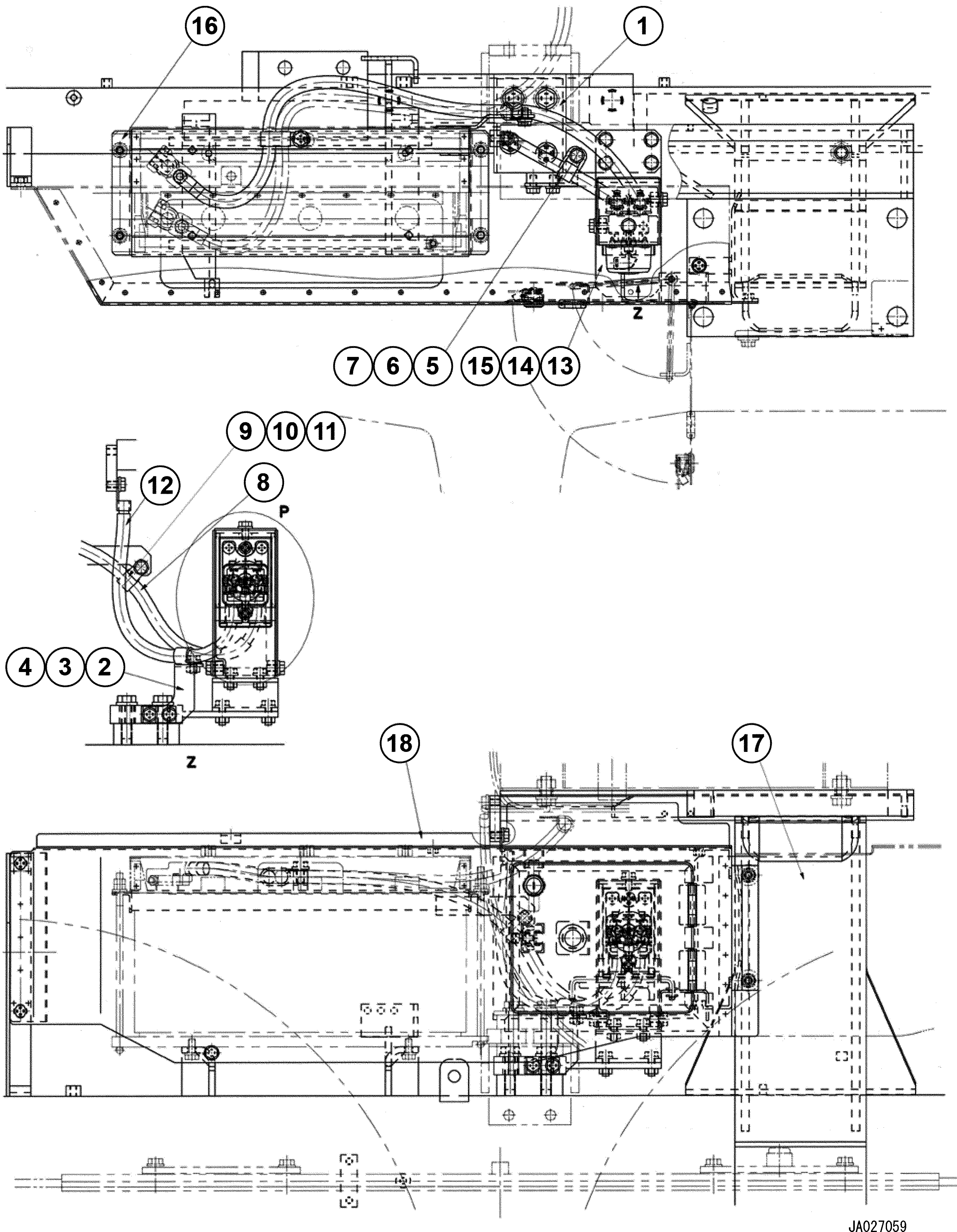 Провод массы 08028-EC050 KOMATSU