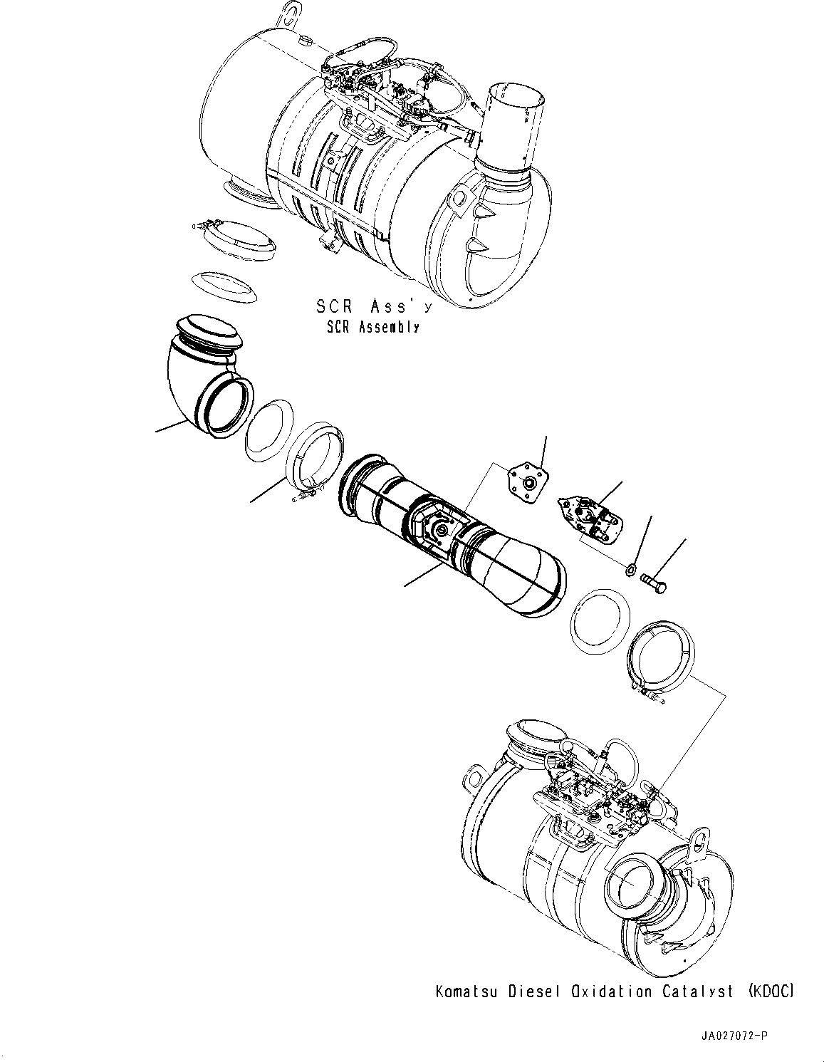 Clamp(Aftertreatment,DEF Mixing Tube) (6534-91-1120) KOMATSU