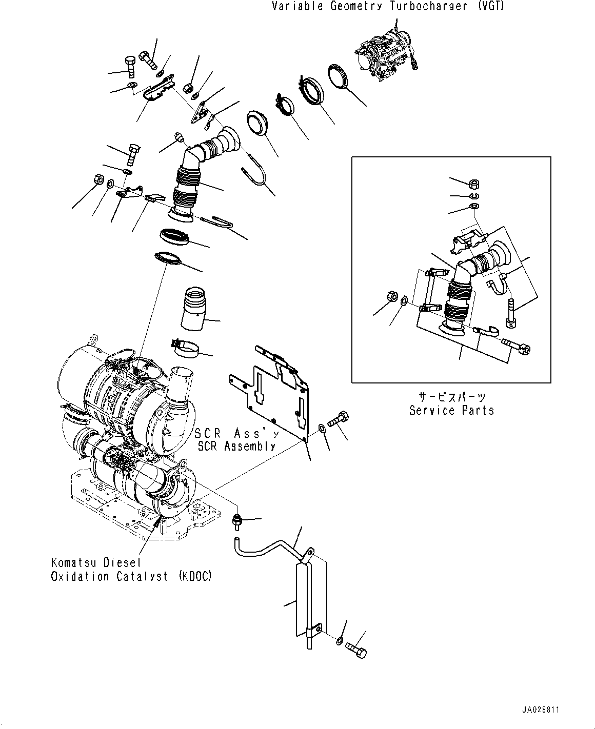 Трубка 12Y-01-31411 KOMATSU