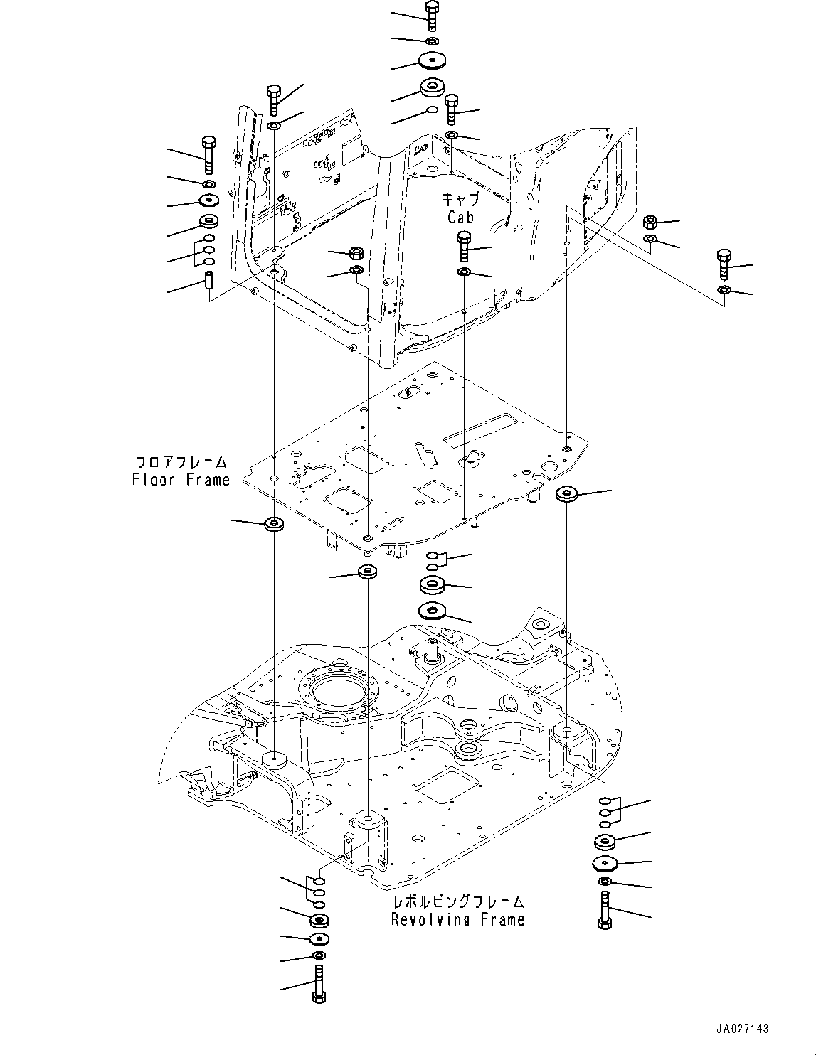 Амортизирующая подушка 22P-53-38860 KOMATSU