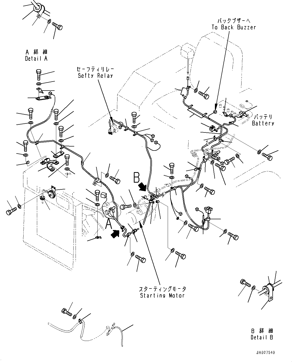 Wiring Harness(Electrical Parts,Lamp Wiring Harness,With Mono Steering Control Lever,12volt 60Amp. Alternator) (104-06-51692) KOMATSU