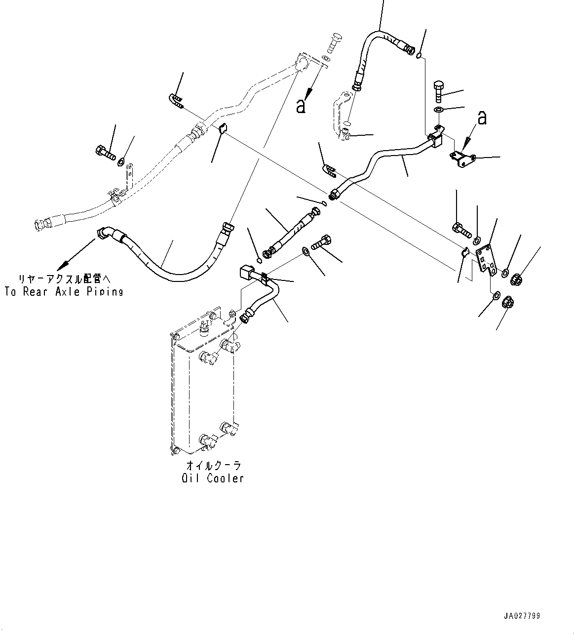 Tube(Rear Axle,Piping,With Brake Oil Cooling System) (421-U44-4470) KOMATSU