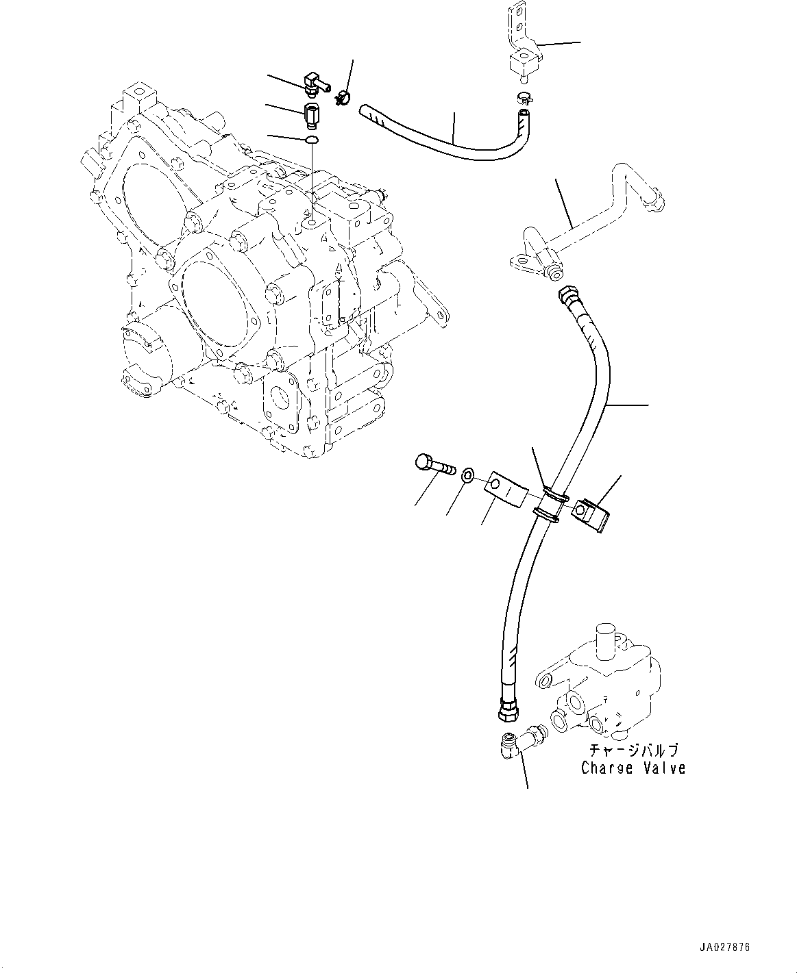 Block(Hydrostatic Transmission (HST) Oil Piping,Breather) (417-16-61211) KOMATSU