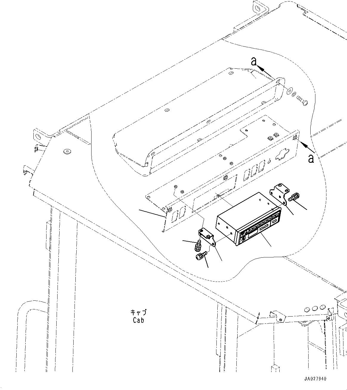 Bracket(ROPS Cab and Floor Frame Group,Body,Monocoque Type, Both Sash Window) (417-925-6821) KOMATSU