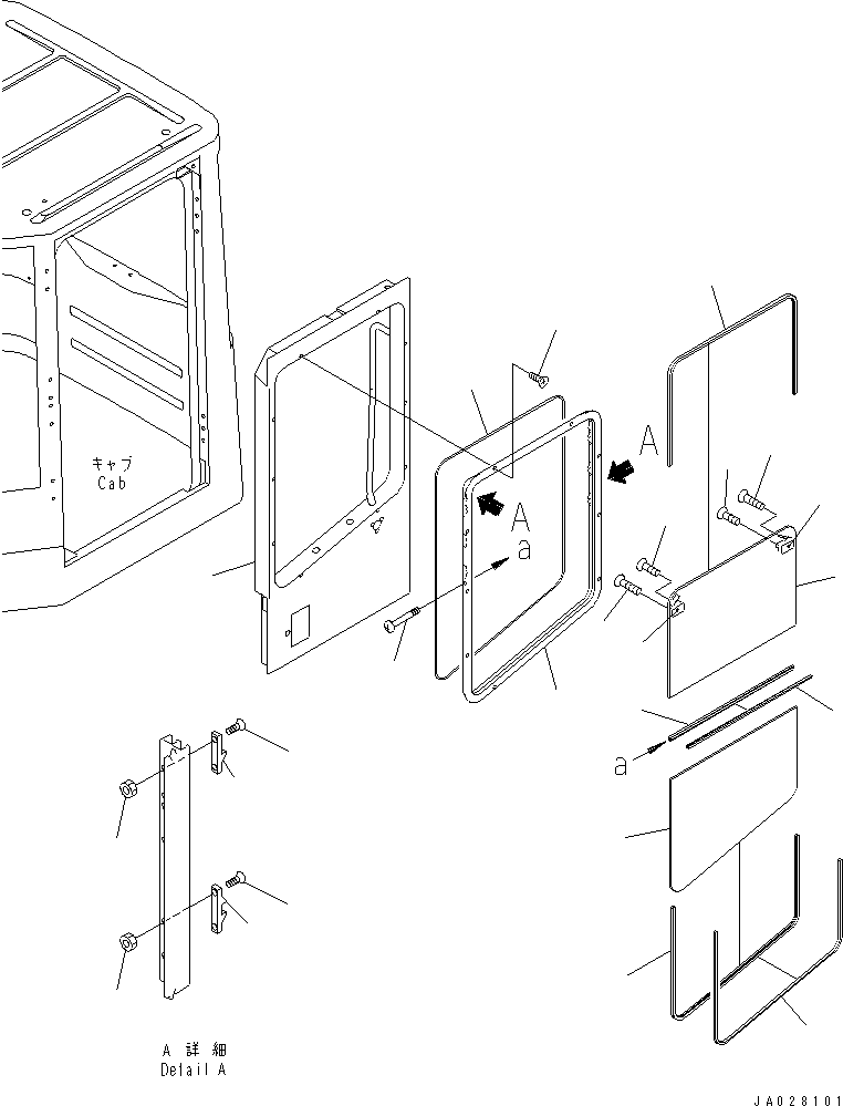 DOOR ASS'Y,L.H. 417-56-21400 KOMATSU