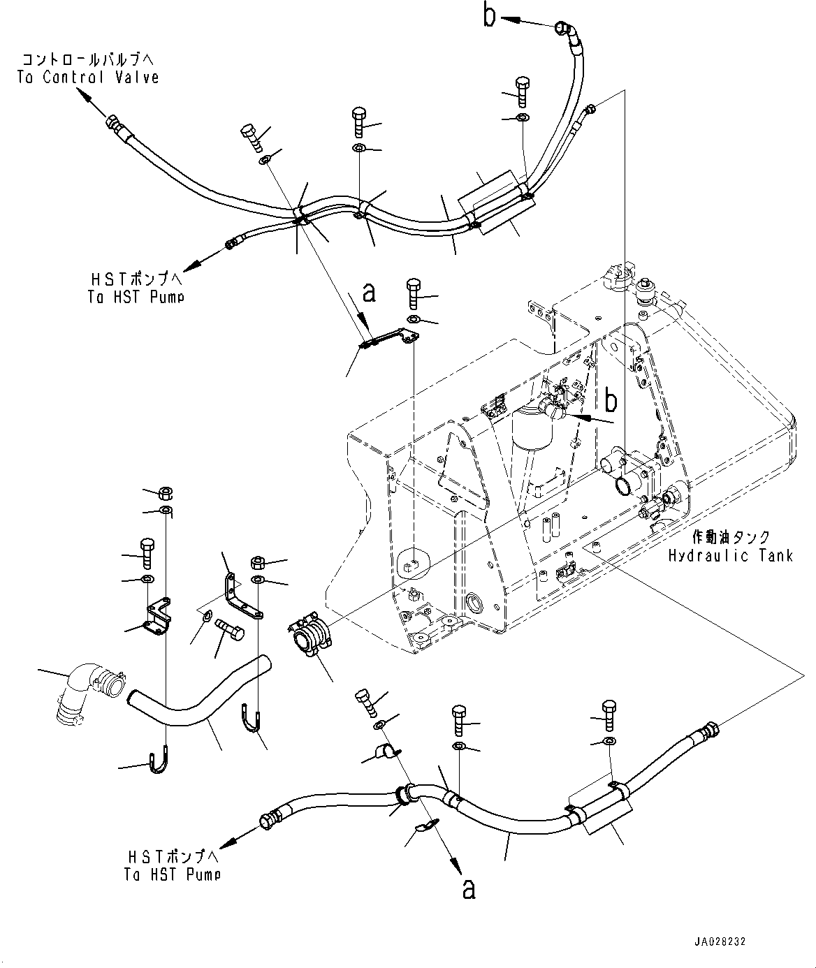 Hose(Hydraulic Tank Drain Piping,Hydraulic Tank Piping) (12Y-62-32460) KOMATSU