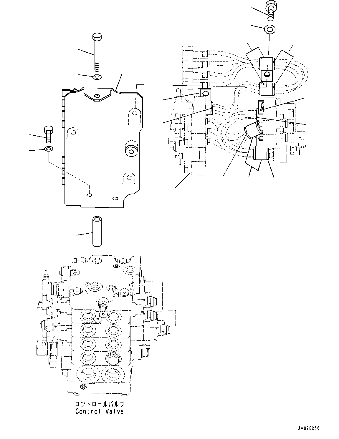 Case Subassembly(Control Valve,4-Valve) (702-21-63300) KOMATSU
