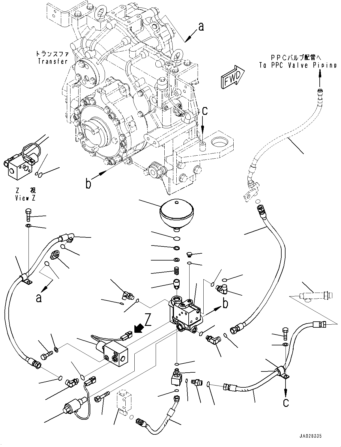 Tee(Hydraulic Piping,Self-pressure Reducing Valve Piping,With 2-Passenger Cab) (418-62-51870) KOMATSU