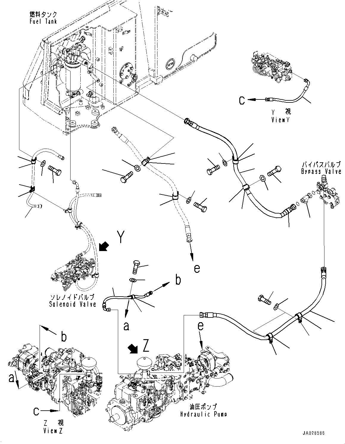 Tee(Rear Hydraulic Piping,PPC Valve Piping,With Winch) (12Y-62-11331) KOMATSU
