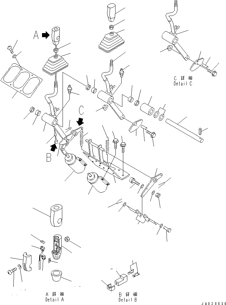 LEVER ASS'Y,LIFT 421-43-28730 KOMATSU