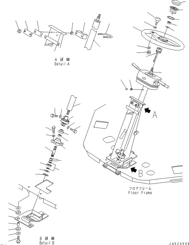 COLUMN ASS'Y 416-40-22110 KOMATSU