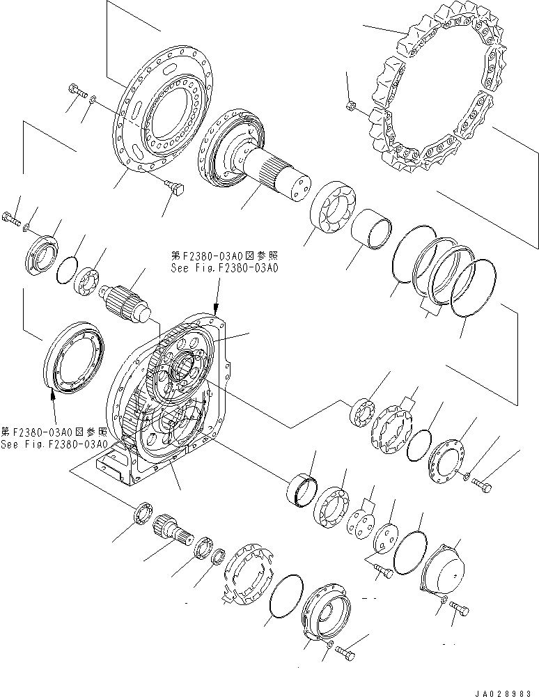 бортовой редуктор в сборе (134-27-00240) KOMATSU