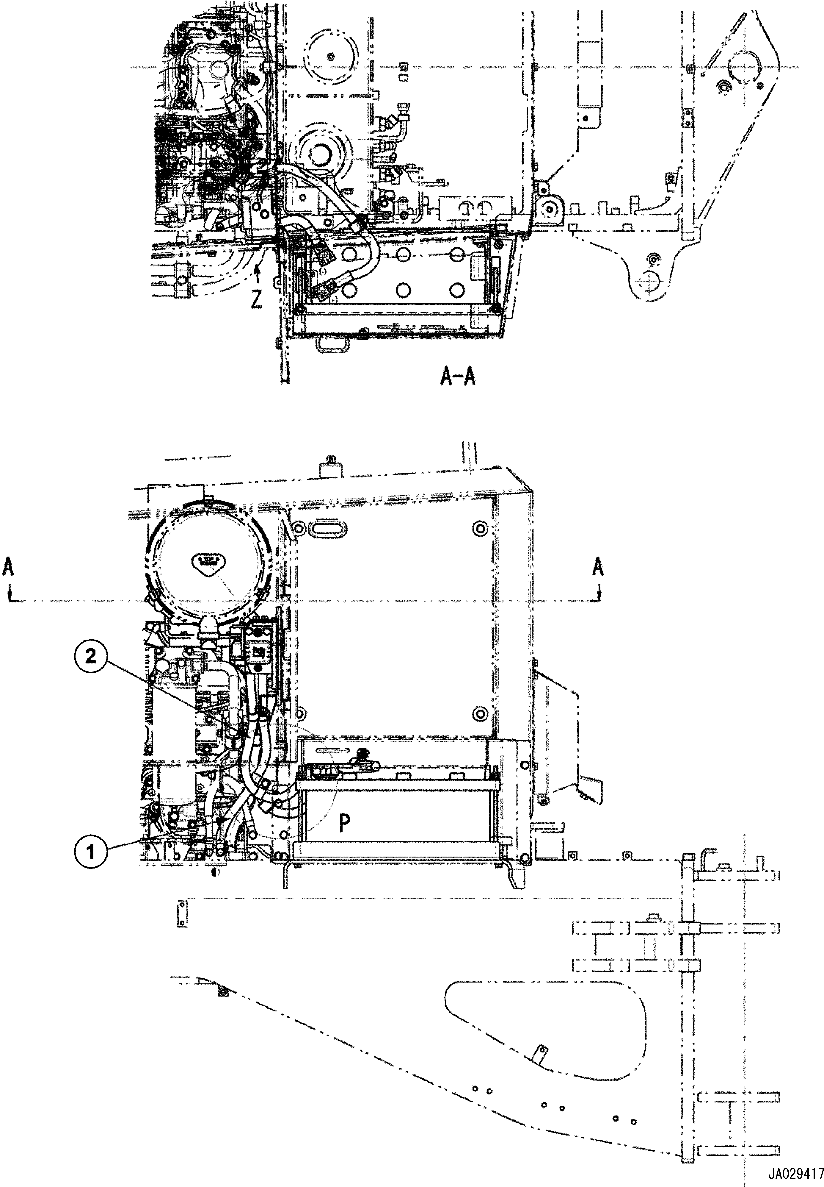 Кабель 23C-06-65771 KOMATSU