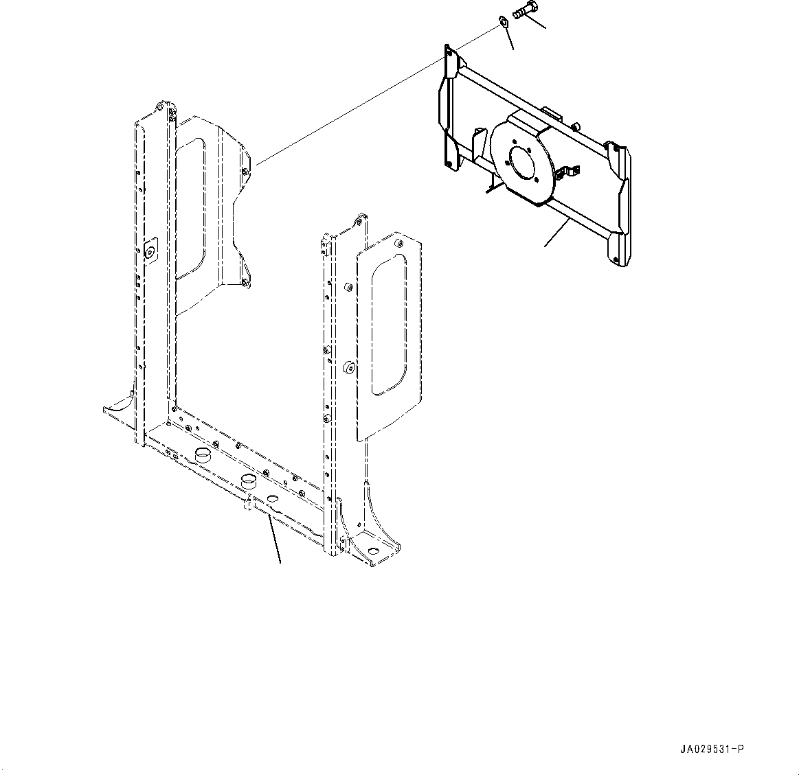 Frame(Radiator,Radiator, Aftercooler and Oil Cooler,With Suction Cooling Fan) (23H-03-18111) KOMATSU