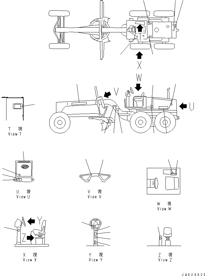 PLATE, SAFETY,ENGINE COVER 09667-30000 KOMATSU