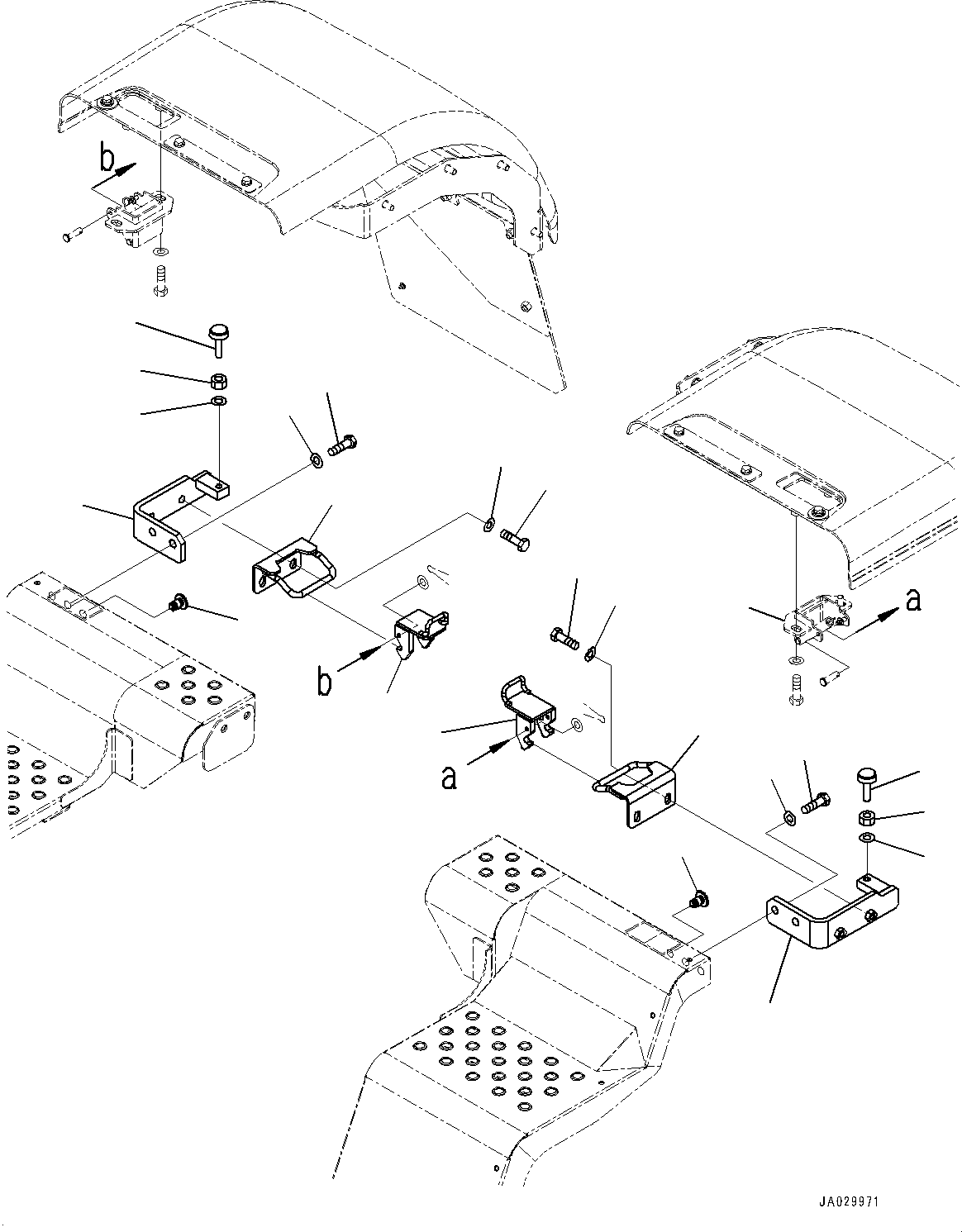 Bracket(Rear Fender,Pin,Narrow Full-length Type) (417-54-64980) KOMATSU