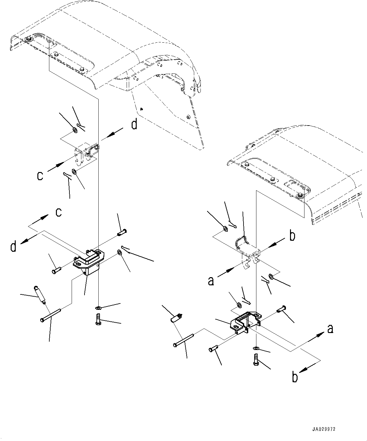 Latch(Rear Fender,Bracket,Narrow Full-length Type) (417-54-67950) KOMATSU