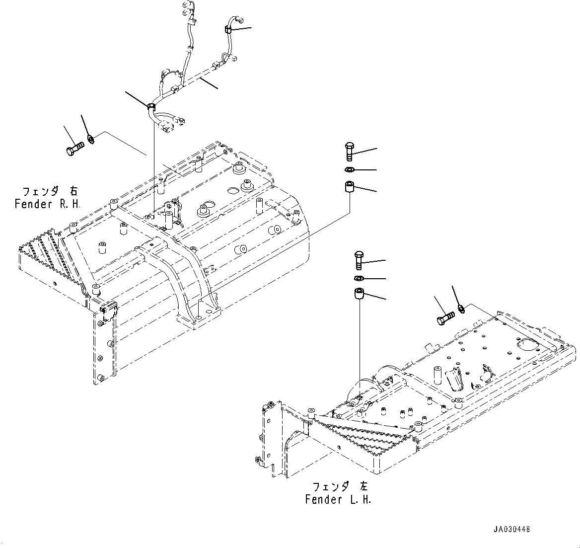 Wiring Harness(Fender,Control Valve Wiring Harness,With Power Angle Power Tilt Dozer, Inside Frame) (14X-06-62591) KOMATSU