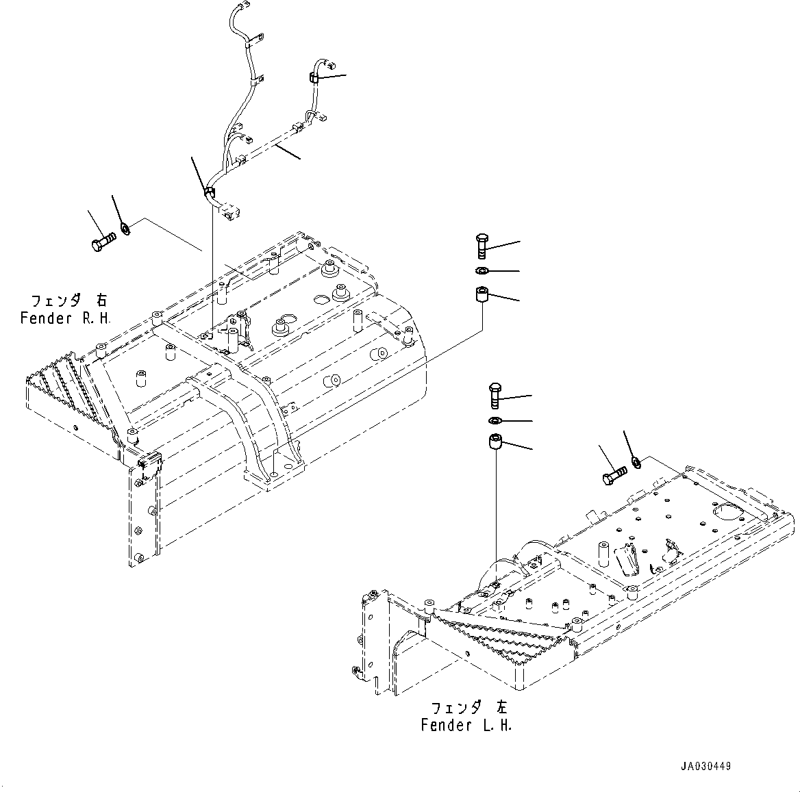 Wiring Harness(Fender,Control Valve Wiring Harness,With Power Tilt Pitch Dozer) (14X-06-51811) KOMATSU